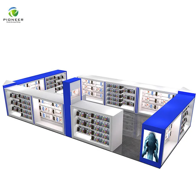 

Most Popular Cell Phone Kiosk Store FIxture Mobile Shop Interior Design For Sale, Customized
