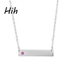 2018 fashion gold plated jewelry wholesale custom engraved charms name necklace personalised birthstone necklace