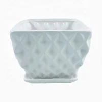 

white ceramic indoor pots for succelent square pots for plants wholesale ceramic pots white square planter