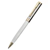 2019 private label custom logo cheap ballpen wedding gift twist elegant solid white gold metal pen