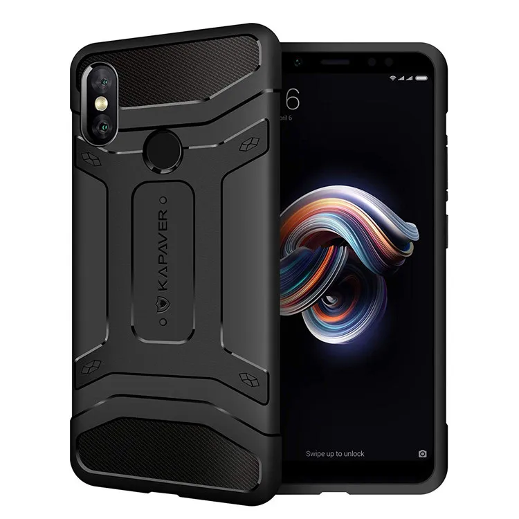 

2019 KAPAVER TPU Back Cover Case for Xiaomi Redmi Note 5 Pro, Black