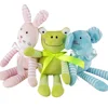 2019 Popular in Amazon Lovely Baby Doll Design Bunny Frog Elephant Accompany Comfort Plush Toys for Toddlers