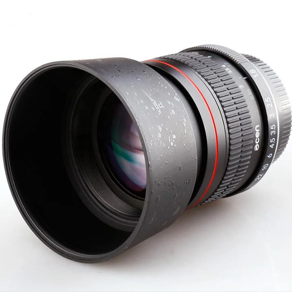 

Wholesale 85mm f/1.8 portrait camera lens for dslr Canon or Nikon, Black