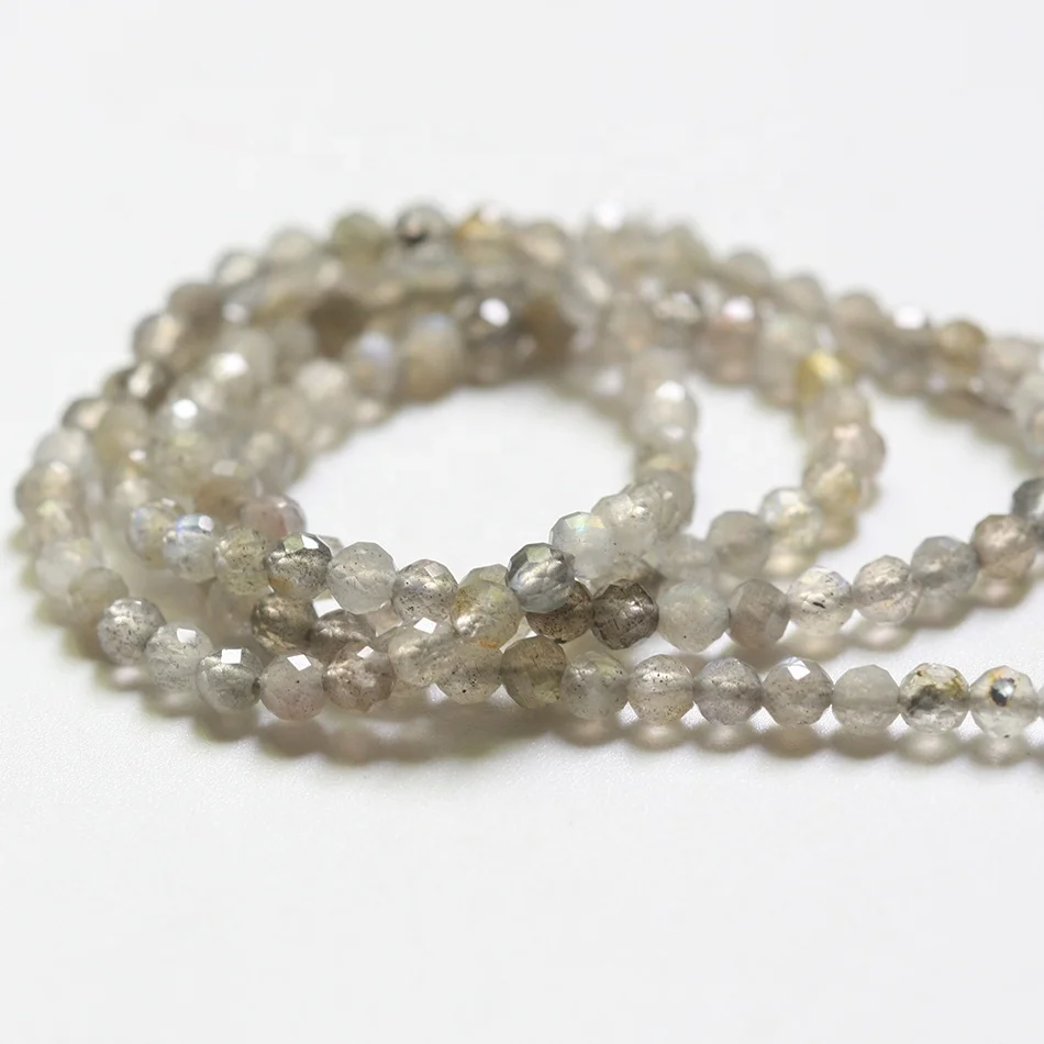

Labradorite Faceted Beads Wholesale Natural Small Tiny Rondel Faceted Gemstone Beads,  3mm Stone for Jewelry Making