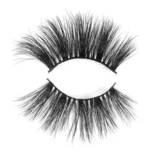 Private Label Hugely Popular 25mm 3D  mink Multi-layered Silk Eyelashes with Custom Packaging
