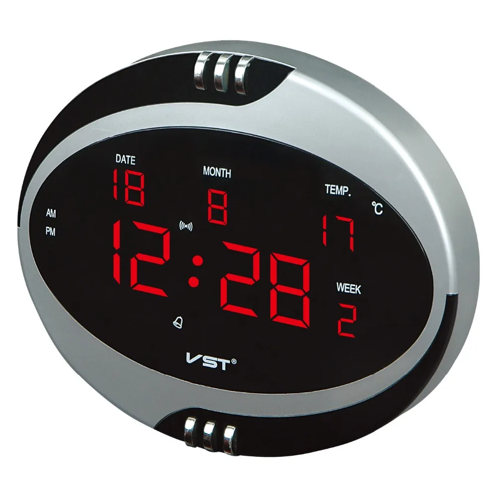 
Large Decorative LED Calendar Digital Wall Mounted Alarm Clock  (60612190559)
