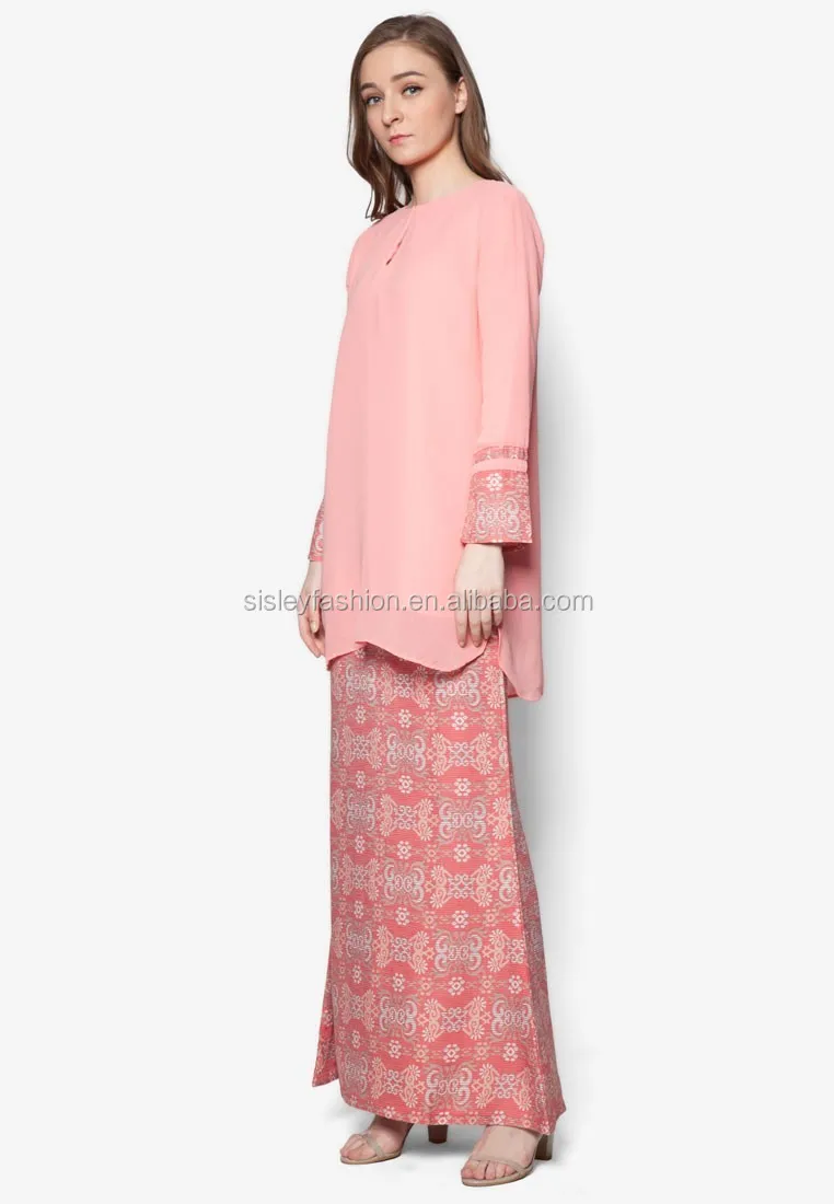 Pink Colour Baju Kurung And Baju Melyayu Islamic Clothing For Women Buy Baju Kurung And Baju Melayu Islamic Clothing For Women Baju Kurung Product On Alibaba Com