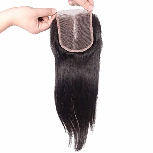 

Hot Selling On Aliexpress Peruvian Human Hair Cheap Remy Lace Closure Piece 4x4 Virgin Hair Top Closure, Natural black color