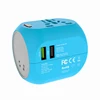 uk eu us ac multi plug all in one multi-nation universal travel adapter with 2 usb charger