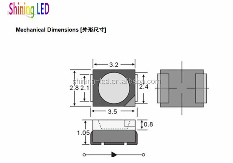 10 SMD LED PLCC-2 3528 ORANGE LEDs AMBER Leuchtdioden 