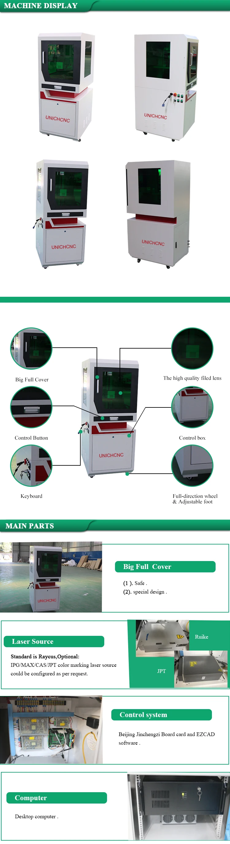 Full Cover 30w fiber laser marking machine price metal 30w laser
