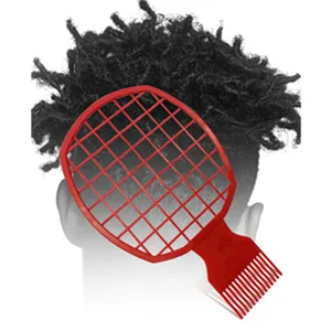 Professional salon twist curly hair dressing styling long tooth afro twist hot pick comb plastic hair pick afro comb
