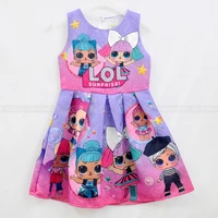 

New fashion China kids dress fancy cartoon sleeveless casual dresses