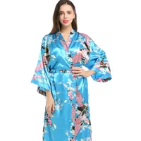 

High Quality Cheap Silk Robes Ladies Satin Gown Sleepwear Kimono Style Robe