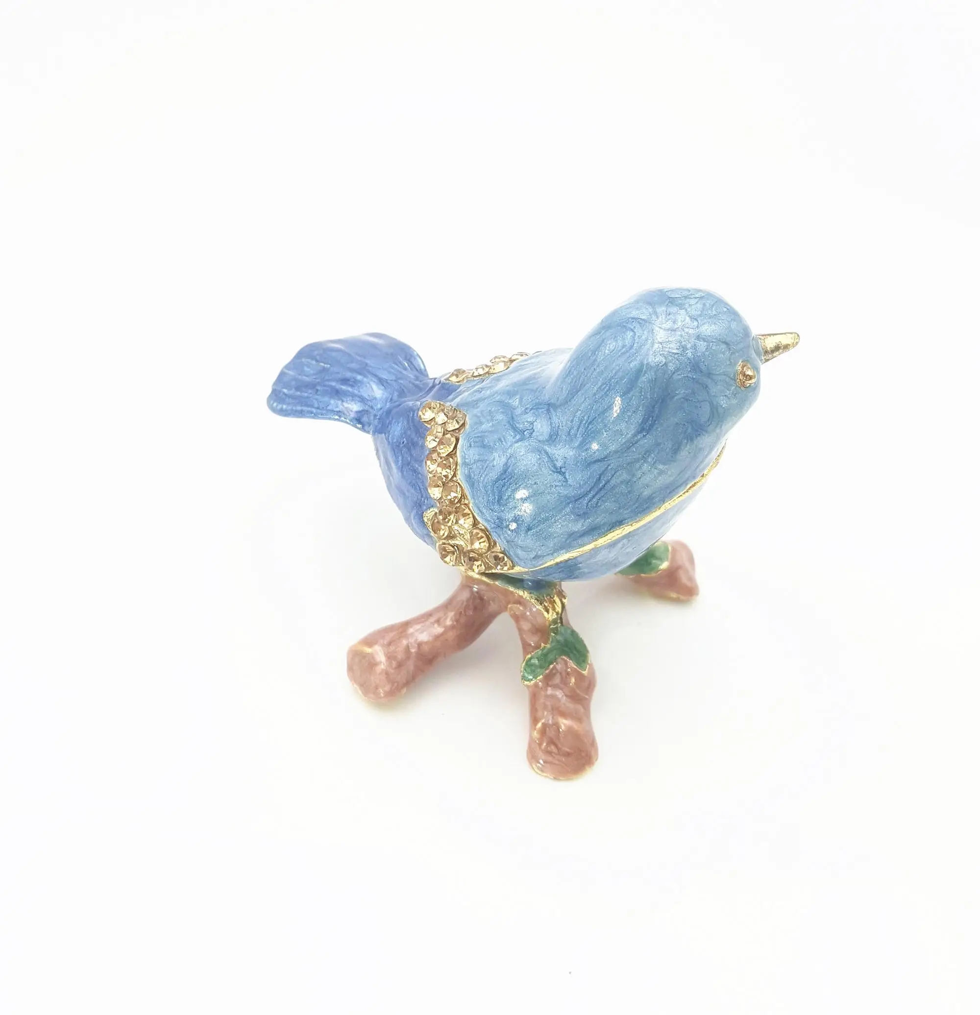 Animal Lovely Bird Trinket Box Hinged For Necklace/ring Holder Handmade