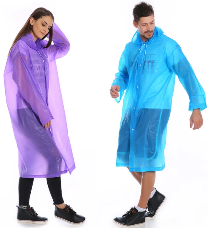 

YWLL EVA Women Raincoat Thickened Waterproof Rain Coat Women Clear Transparent Camping Waterproof Rainwear Suit, N/a