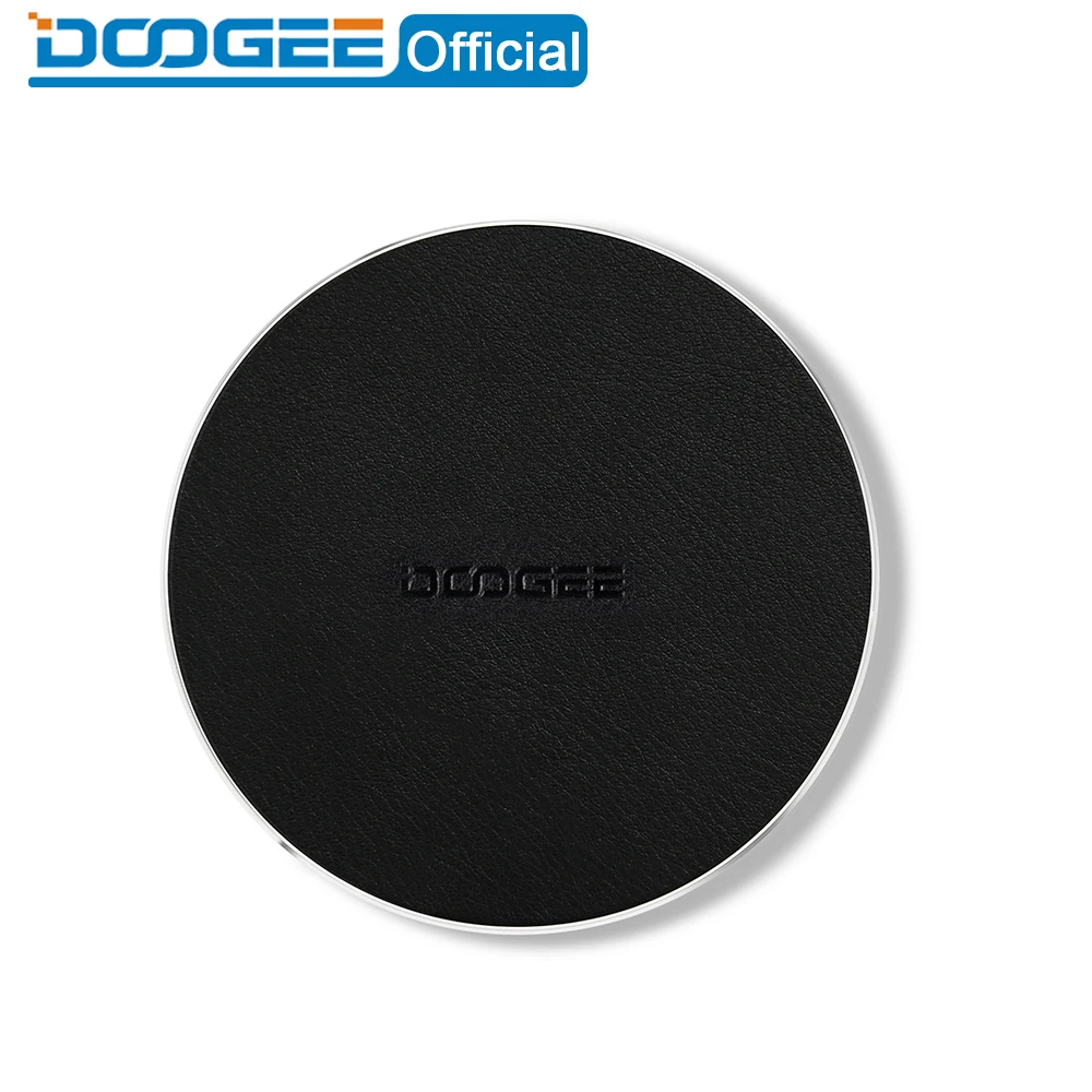 

2018 New DOOGEE C2 wireless charger 10W output 5V/2A 9V/1.67A LED leather Portable charger of doogee bl9000