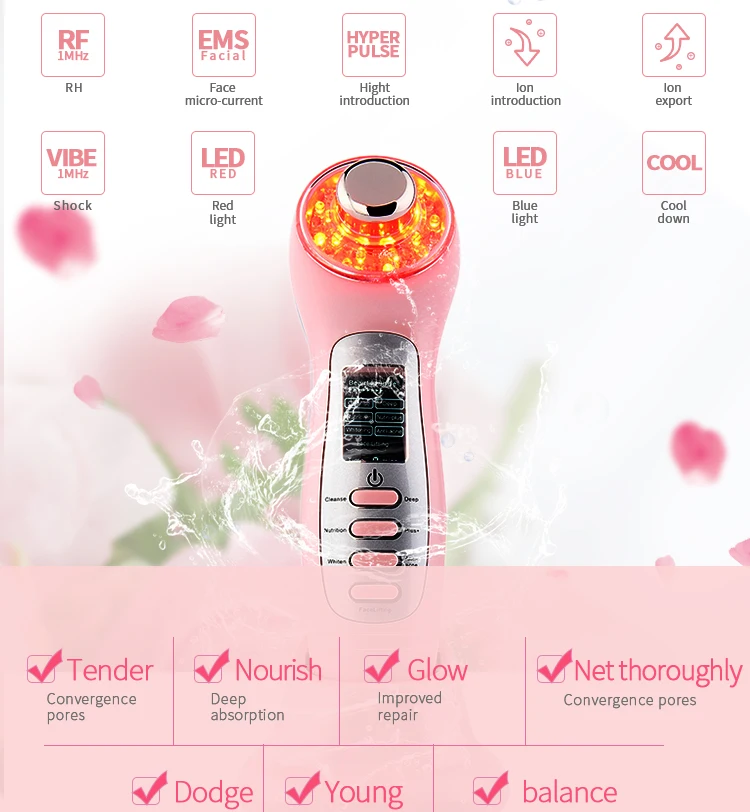 Bp-012 Whitening Skin Face Lift Fda Photon Ultrasonic Beauty Device