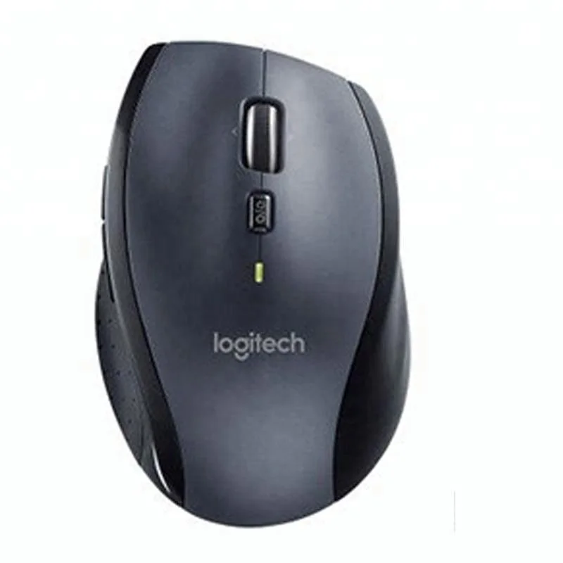 

Logitech M705 wireless laser large mouse notebook computer USB dual mode fast wheel, Black, blue