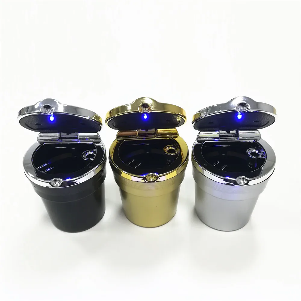 Custom Stainless Steel Cigar Smoking Ashtray Portable Lighted Car