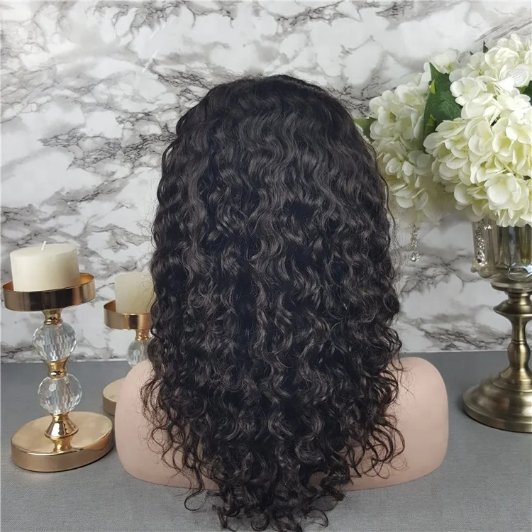 

Highknight High Quality Grade 10A Natural Color Density 150% Jerry Curl Hair Wig Human Hair 13*4 Lace Front Wig With Baby Hair