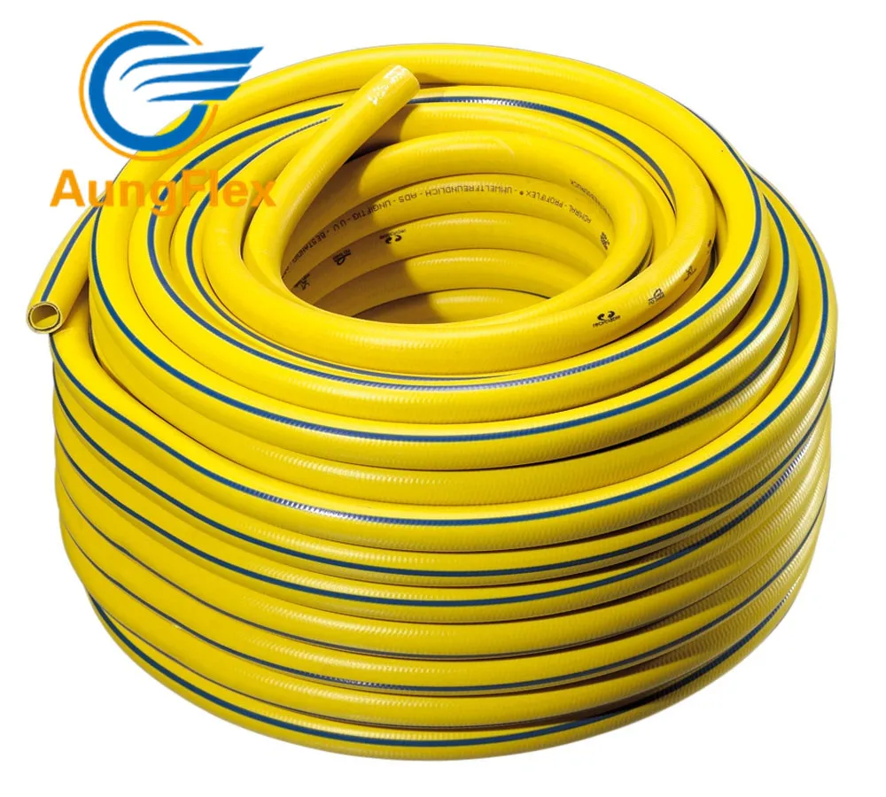1 2 Flexible Agriculture Irrigation Pipe Coiled Yellow Reinforced