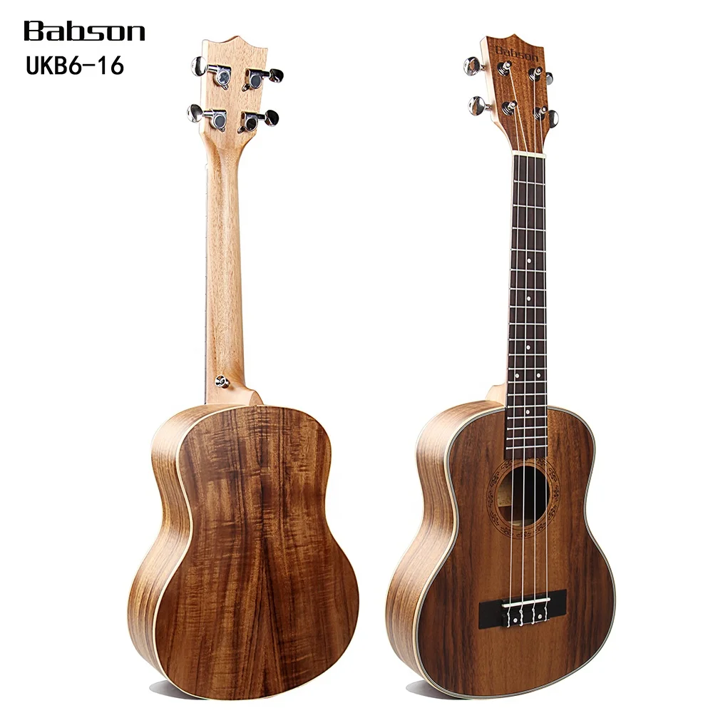 

UKB6-16 Babson 26 inch Acacia Ukulele Concert Beginner Acoustic Ukulele Kit, Natural wood color