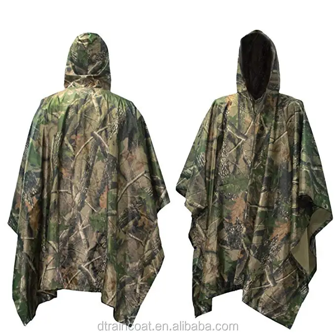 Накидки для охоты. Дождевик тактический. Пончо тактическое. Camouflage Raincoat.