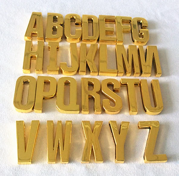 

High quality zinc alloy  christmas large decorative noel alphabet gold letters