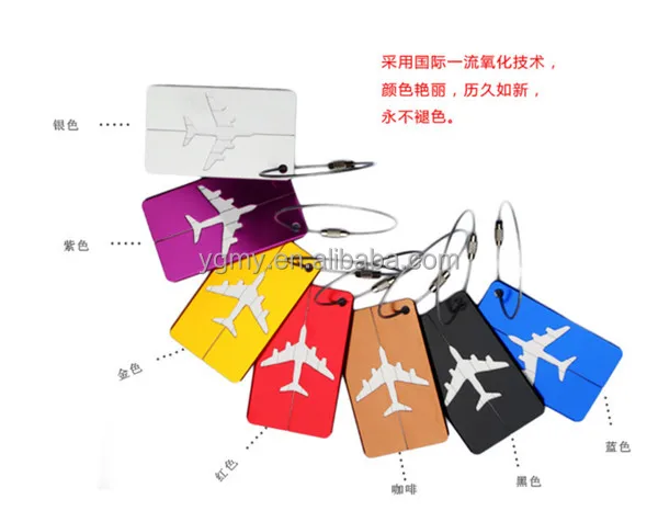 

Luggage Tag Travel Boarding Aircraft Plane Shape Suitcase Tag Label Name Address Holder Hangtag Travel Kit, Black