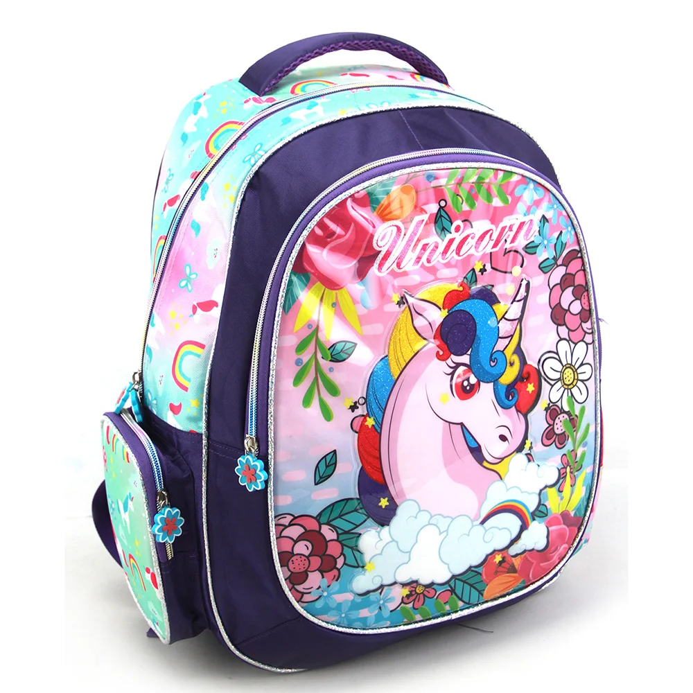 Wholesale Unicorn Children Trolley Backpack School Bag And Lunch Bag