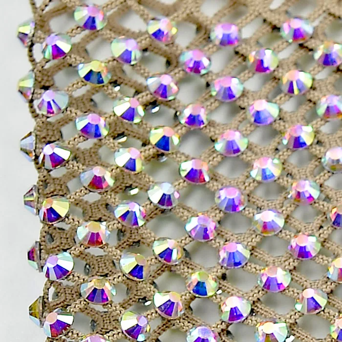 

Flexible strass trimming rhinestone net, rhinestone fabric for shoes and sexy dress