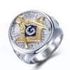 Wish China Website Men's Fraternity Flag Fraternal Order Logo Gold Ring Designs For Men Titanium Ring