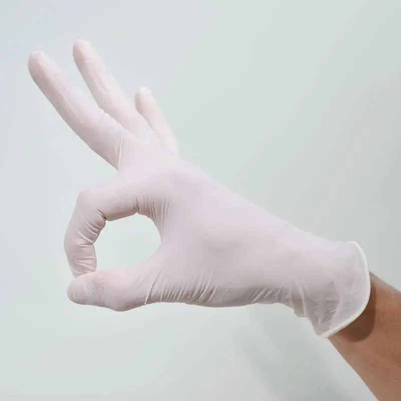 Protective Hand Lightly Powdered Disposable Medical Latex Examination