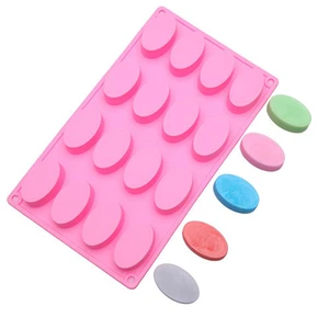 Wholesale 16 Cavities Oval Shape Handmade Custom Silicone Soap Mold
