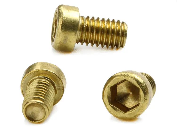 China Screw Manufacturer Nature Color Brass Cup Head Hex Socket Machine Thread Socket Head Screws