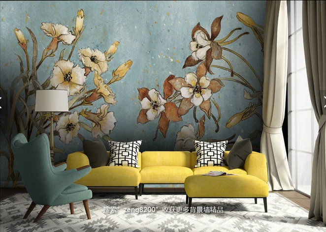 Gambar Anatomi Daun 3D Gaya India Daun  Bentuk Lukisan 3d  Dinding Mural wallpaper 