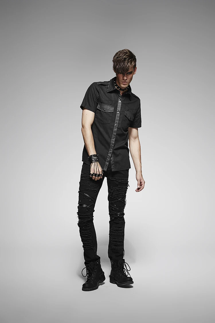 y-437 朋克狂欢哥特式摇滚 t恤工厂直接批发 t恤