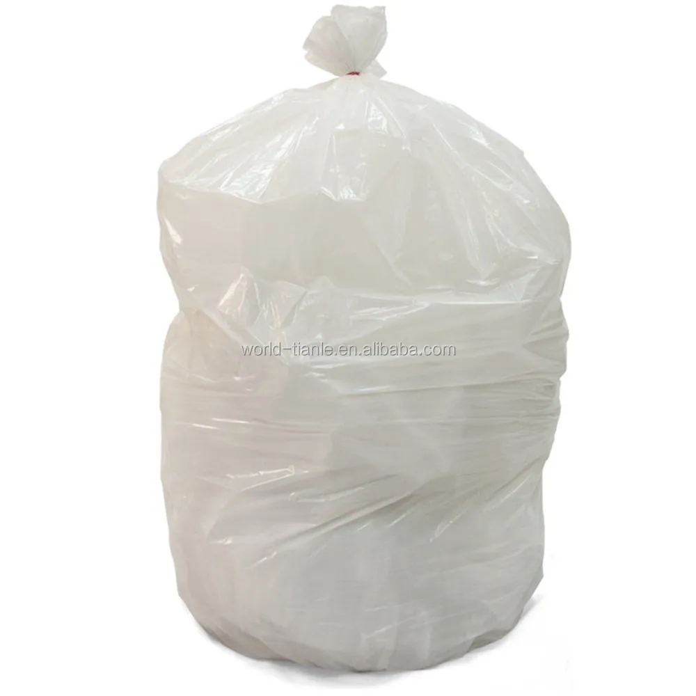 clear plastic kitchen trash bags