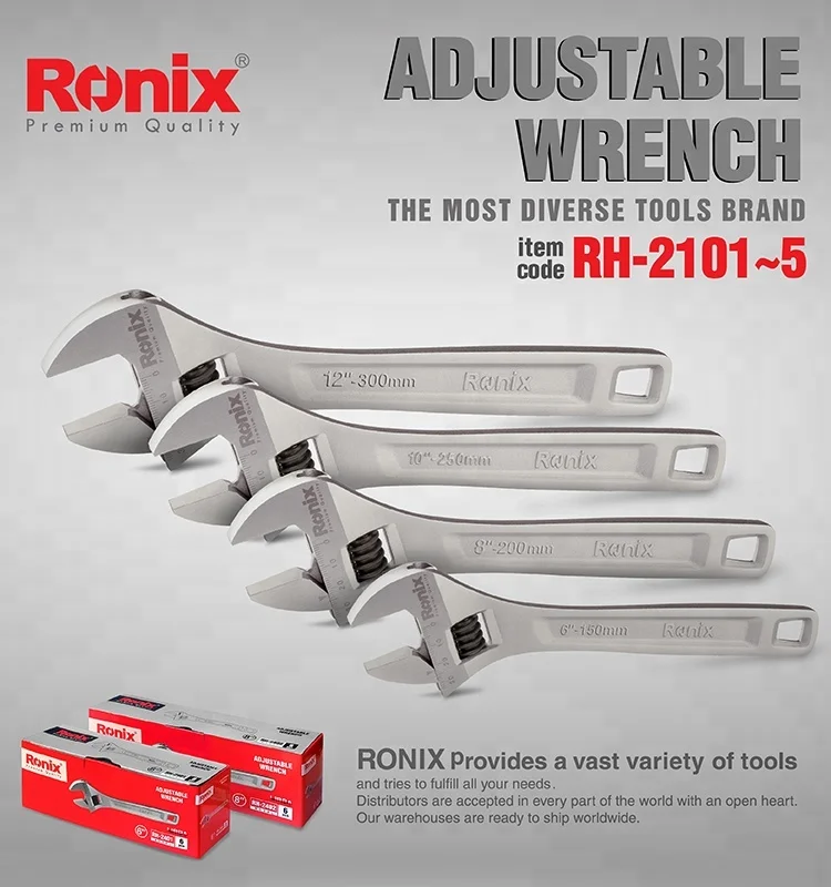 Ronix Adjustable Ratchet Wrench,Adjustable Wrench Size Chart Rh2403