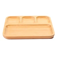 

Custom wood crafts creative handmade divided lunch dish wooden children's plate trays