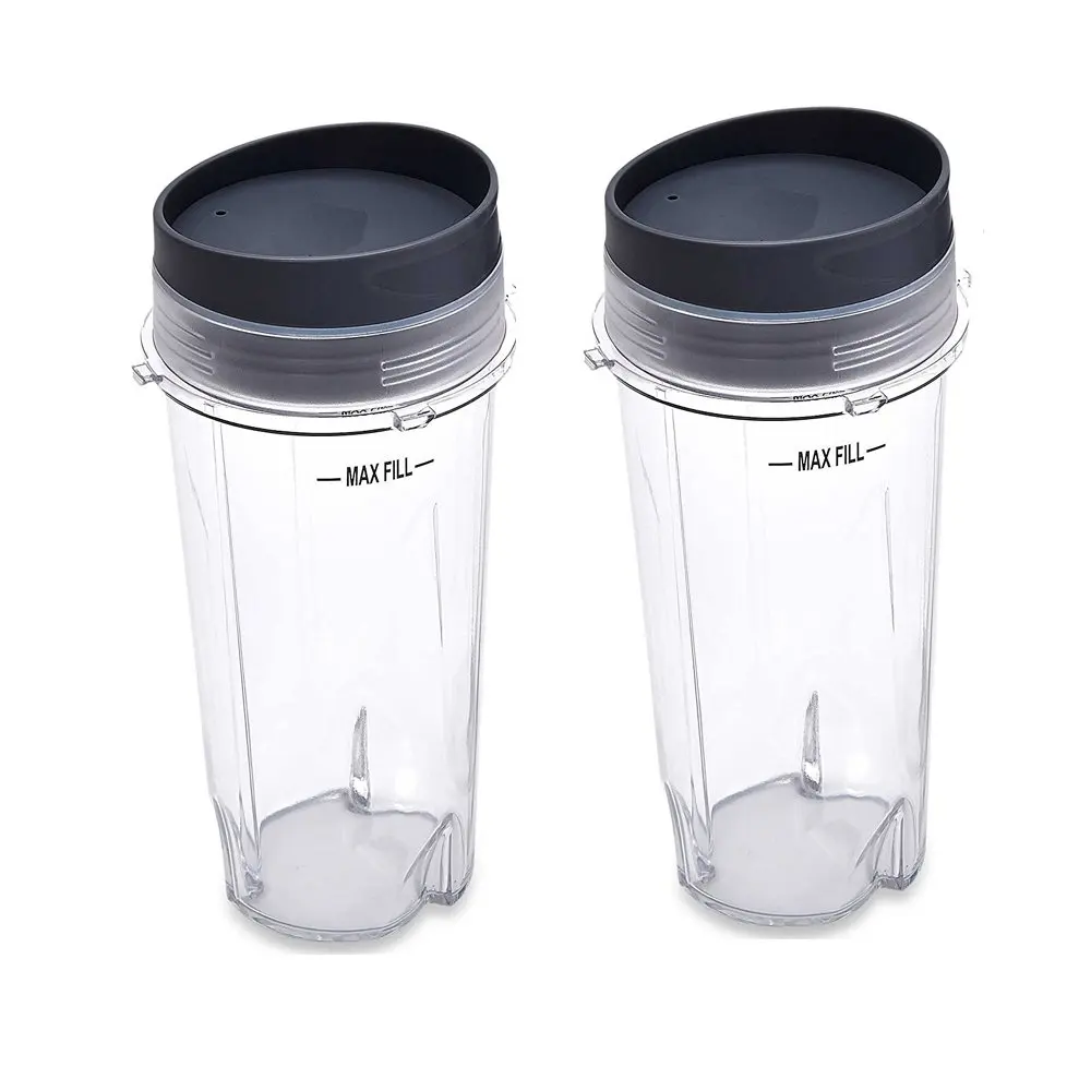 joymixman Replacement Parts for Nutri Ninja Blender, Two Pack 16-Ounce (16 oz.) Single Serve Cup Fit for Ultima & Professional Nutri Ninja Series BL770 BL780 BL660 All Pro 4 Tab Blenders