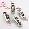 F307 Metal Toggle Spring Stop Single Hole String Cord Lock Nickle Free