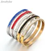 Latest design jewelry wholesale jewellery 18k gold color bangle exquisite crystal women gold bangle