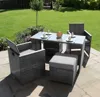 Useful outdoor balcony dining table and chair rattan 2 seater small space furniture
