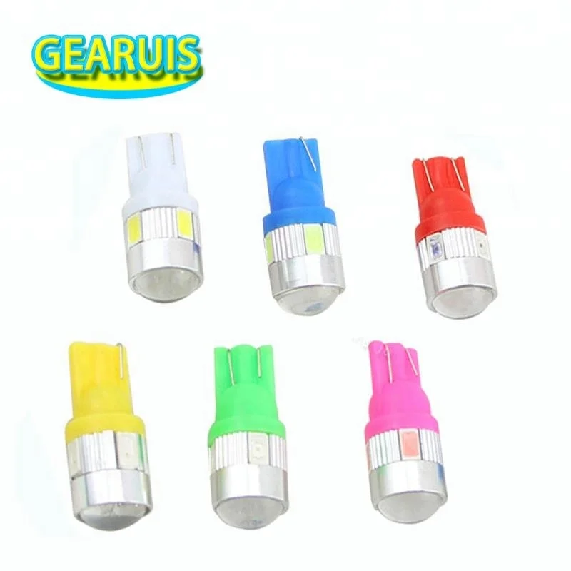 

manufacturer W5W T10 6 smd 5730 5630 LED OBC 6SMD 194 168 501 For car parking light 6500K Red Blue White DC 12V