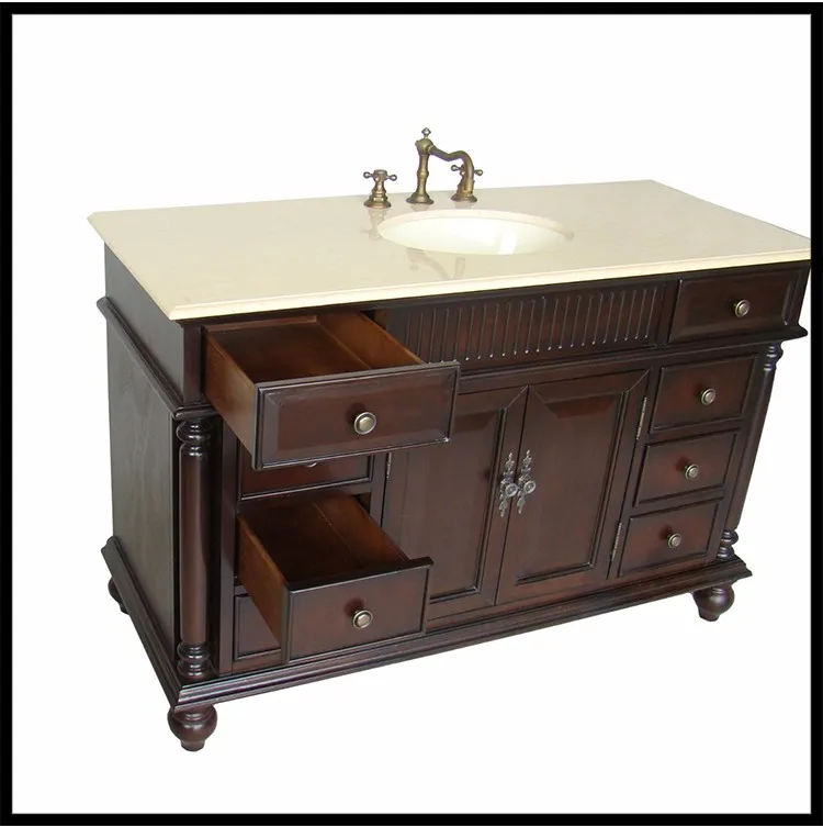 solid wood bathroom cabinet