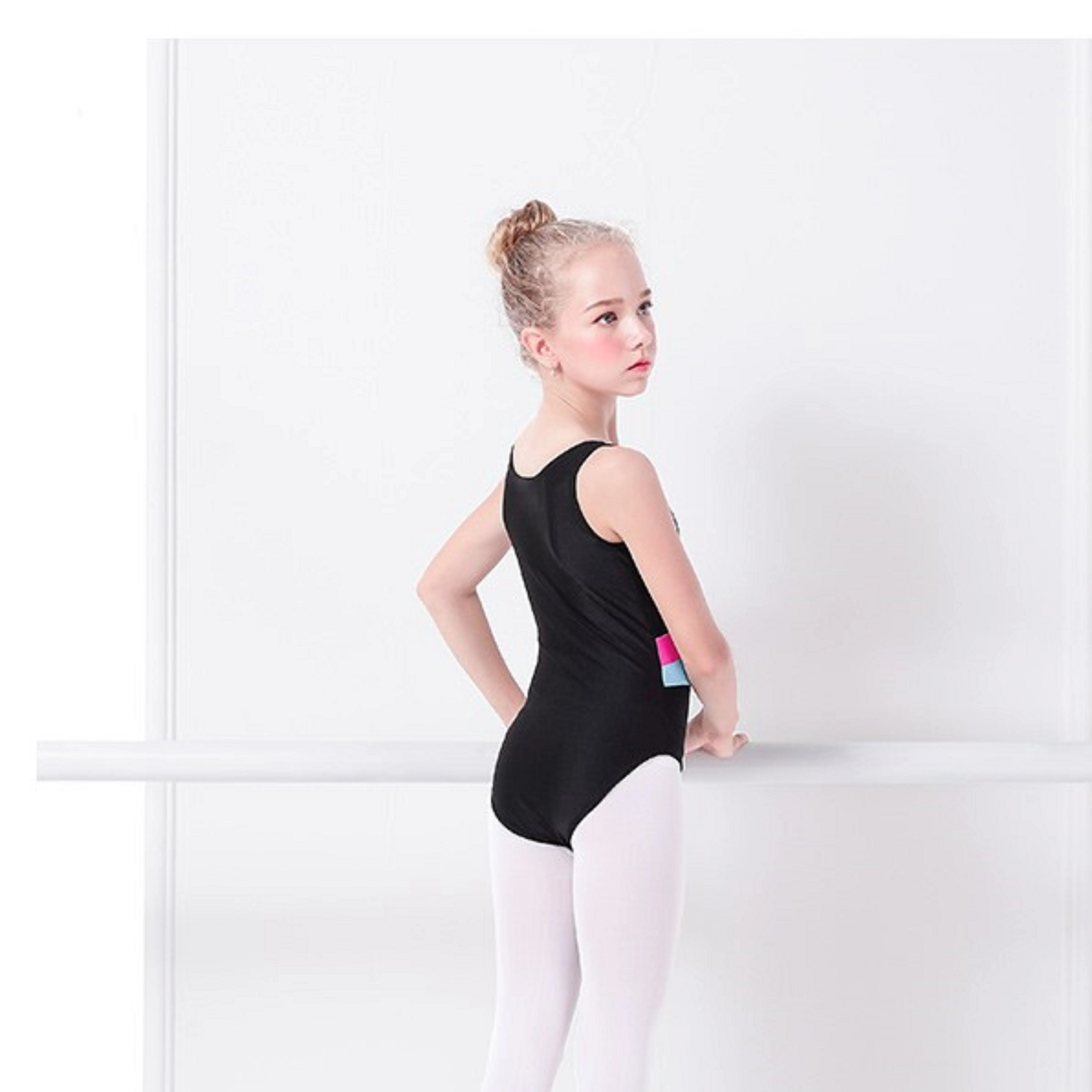 Child Leotard with Ballet Shoe and Rhinestone Detail
