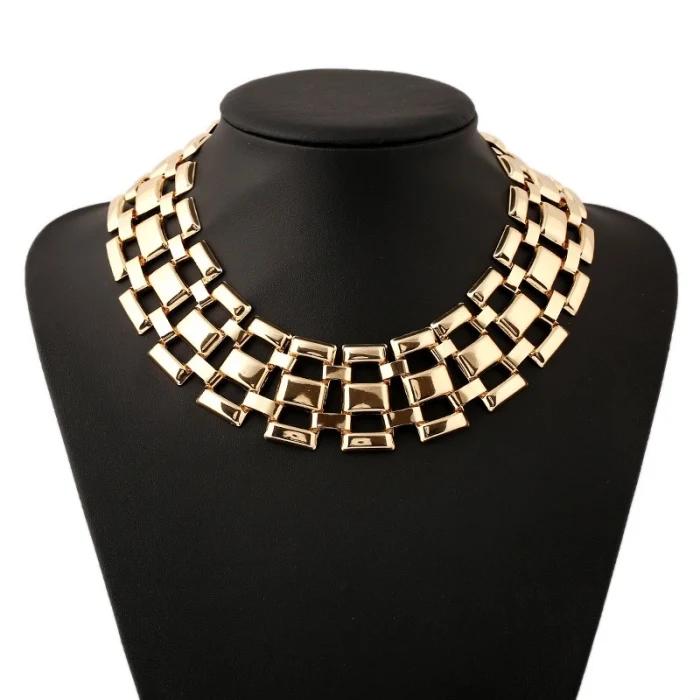 

Metal Gold Plated Jewelry Choker Necklace for Women