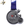 3D engraved shaped custom cycling metal medals